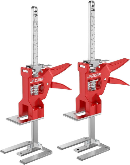 2Pcs Metal Labor Saving Arm Jack, Hand Furniture Lifter Tool, Furniture Jack, 440LBS Capacity Precise Control Slow/Fast Descent for Lifting Door Furniture, Window, Wall Tile Positioning