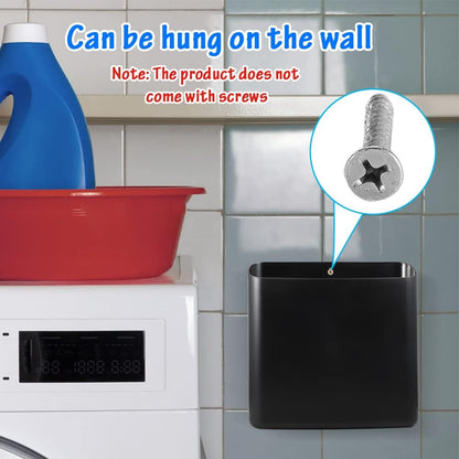 Picowe Magnetic Laundry Storage, Large Lint Holder Bin, Space-Saving Trash Container Hanging on Dryer, Washer or Wall Mount (Gray White)