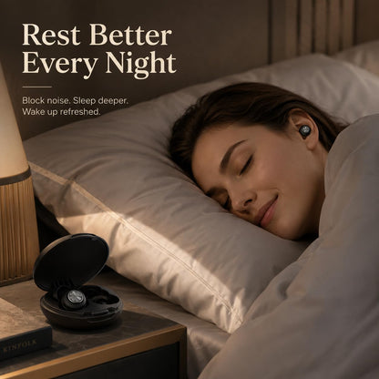 HEKKE 45dB Ear Plugs for Sleeping, Soft Silicone for Side Sleepers, 4 Sizes | Reusable soft silicone with XS/S/M/L sizes for side sleepers, concerts, flights and hotels; carrying case included.