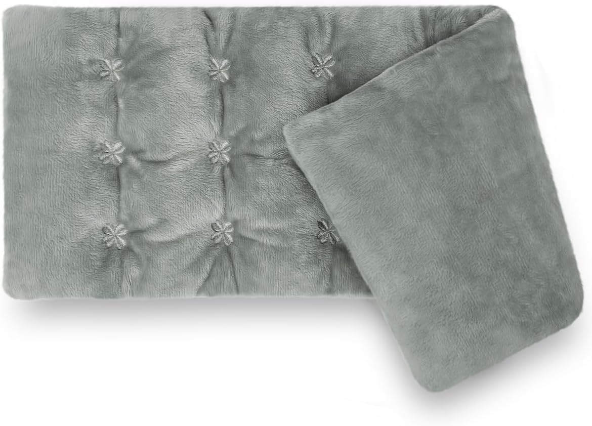 COMOIL Microwave Heating Pad 6 * 16'' Hot Pad for Neck, Shoulder, Period Cramps& Back Portable Warm Compress Weighted Moist Heating Pad, Unscented Grey