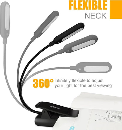 VAVOFO Rechargeable Reading Light, Clip on Book Light for Reading in Bed