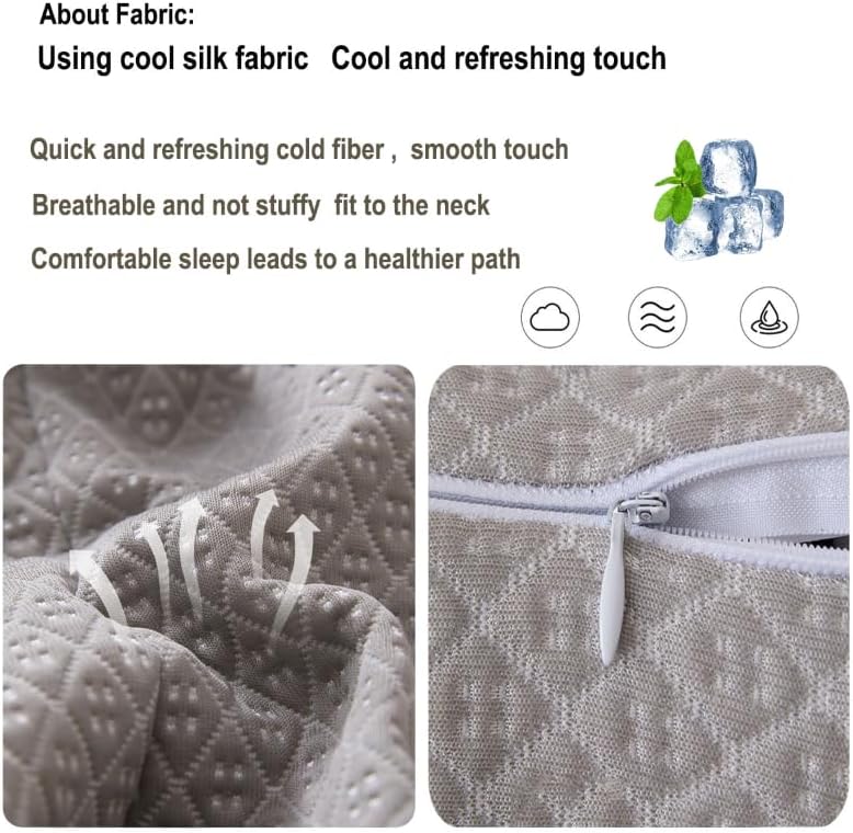 Buckwheat Pillow, Cooling Cervical Neck Support pillow ,Adjustable Bolster Buckwheat Roll Pillow Neck Pain Relief for Back and Side Sleepers Round Neck Pillows For Sleeping 6*15 inch (Green)