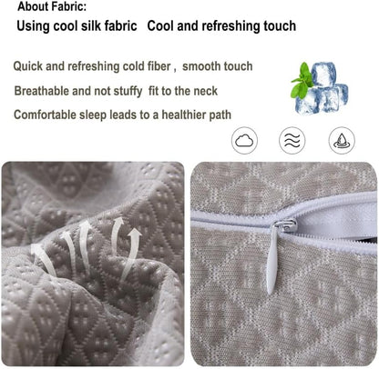 Buckwheat Pillow, Cooling Cervical Neck Support pillow ,Adjustable Bolster Buckwheat Roll Pillow Neck Pain Relief for Back and Side Sleepers Round Neck Pillows For Sleeping 6*15 inch (Green)