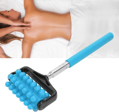 Ymiko Telescopic Massage Stick for Men and Women – Granular Body Roller for Neck, Back, Legs, Sky Blue