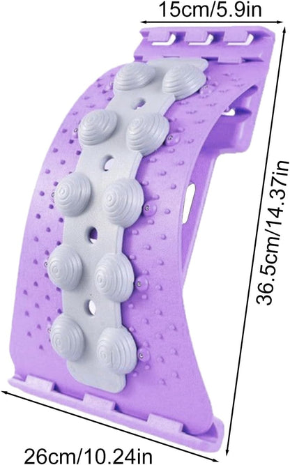 Adjustable Back Stretcher - 4 Level Lumbar Board, Manual Spinal Massager, Ergonomic Muscle Comfort Design, Figure Correction Tool, Shoulder Nerve Relaxation, Slouching Prevention Aid, Home Remedy Use