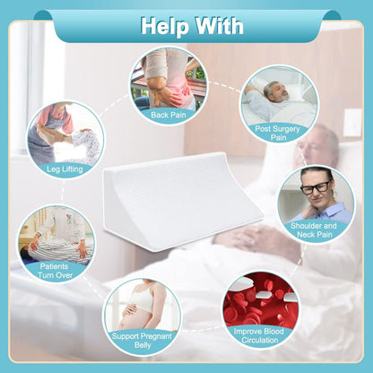 Blanket Lifter for Feet-Sheet Lifters for Foot of Bed Blanket Elevation Wedge Foot Cradle Tent Sleep Support Raiser Supplies Foam Block Toes Pain Leg Knee Ankle Post Surgery Recovery
