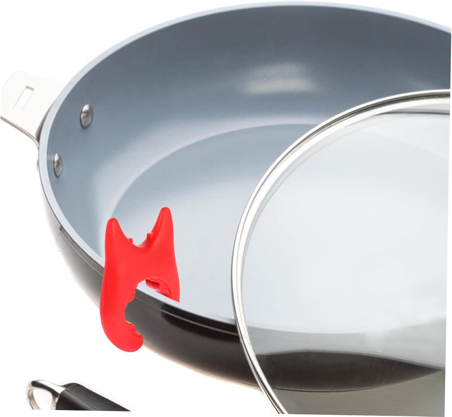 ULTECHNOVO 6pcs Spill Pot Lid Lifters Silicone Boil Stoppers for Kitchen Use Prevent Overflow and Keep Lids Elevated Easy to to Touch