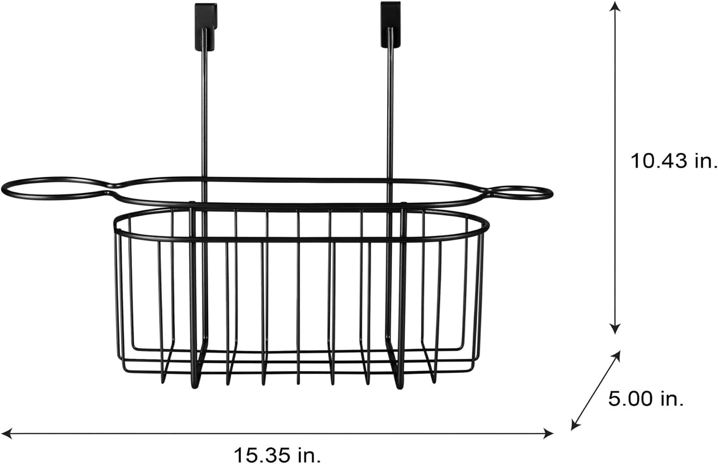 Over the Cabinet Hair Tool Organizer in Matte Black