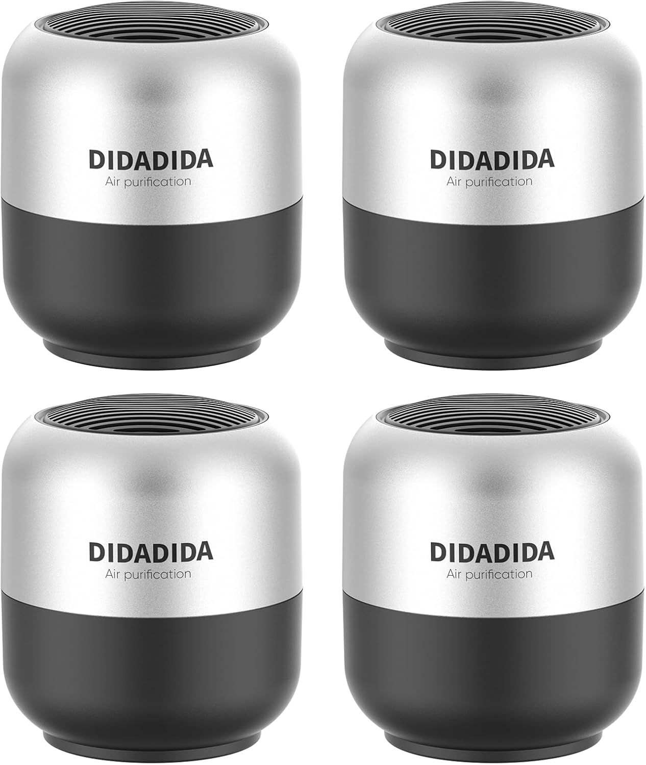 Refrigerator Deodorizer & Air Purifier, 2 Pack | Eliminates 99% Odors, Long-Lasting Activated Charcoal Odor Absorber for Fridge & Home (Silver+Black)