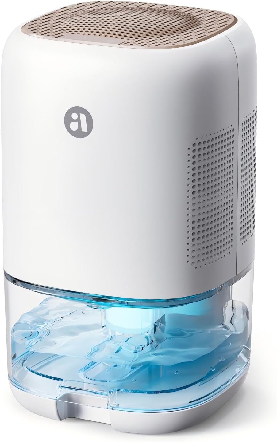 35 OZ Dehumidifier for Bedroom RV, Quiet with Auto Shut Off, Gold | 280 Sq.Ft Small Dehumidifiers for Home Bathroom Closet, 7 Color Light, 28dB Ultra Quiet, 35OZ Water Tank