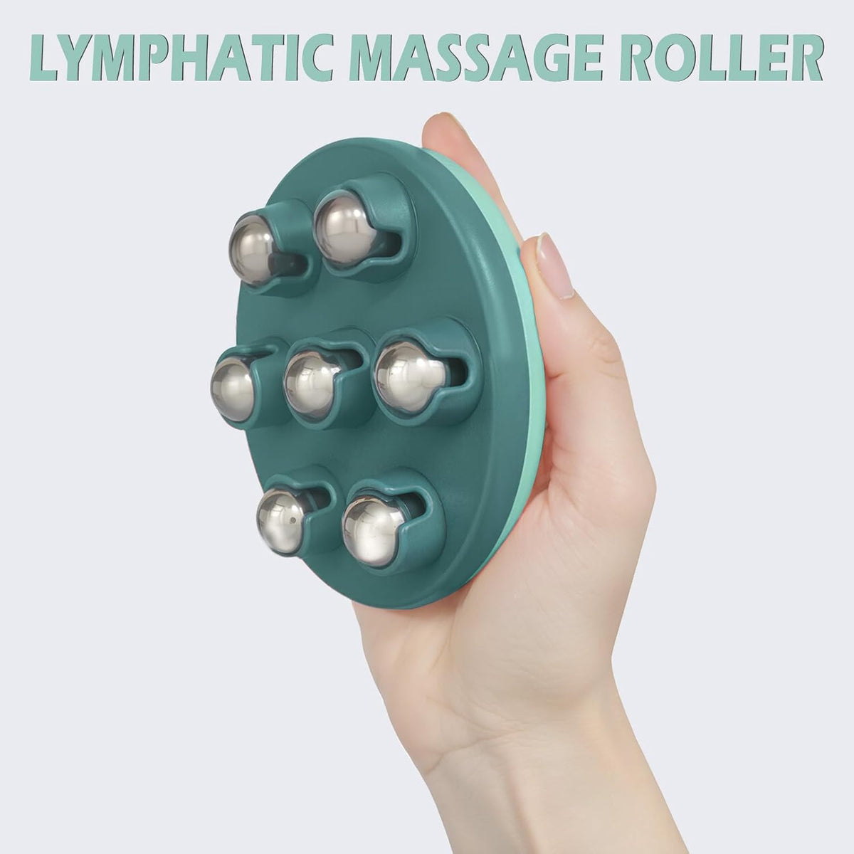 Lymphatic Massage Roller for Cellulite Remover Body Sculpting - Handheld Cellulite Massage Tool for Body Bloat Blood Circulation Lymphatic Drainage Blue