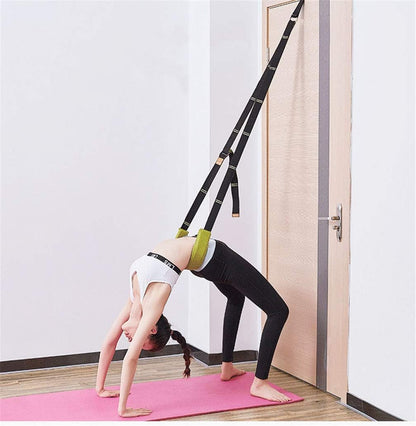 Yoga Fitness Stretching Strap, Door Flexibility Stretching Strap, Improve Leg Waist Back Flexibility Back Bend Assist Trainer, for Rehab Pilates Ballet Dance Cheerleading Splits Gymnastics