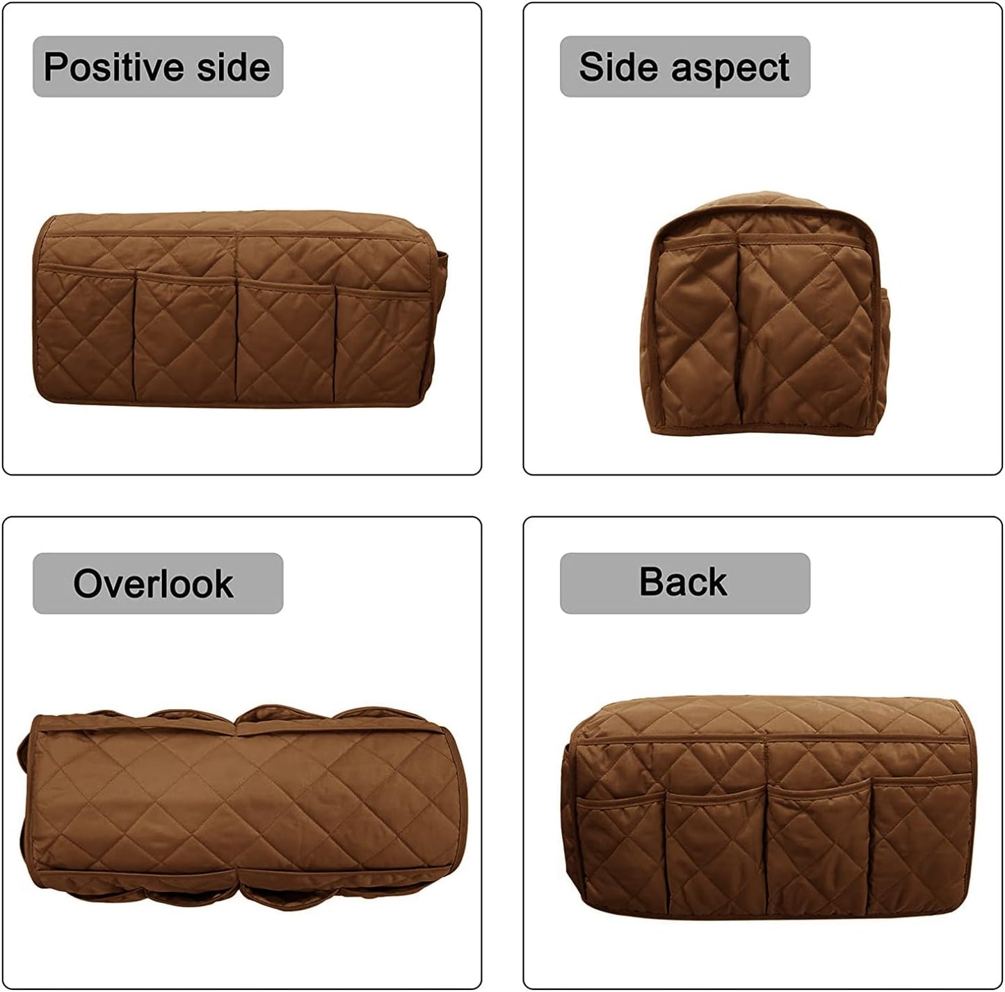 Armchair Caddy for Recliner - Sofa Armrest Organizer with 14 Pockets | Waterproof Remote Control Holder for Recliner, Non-Slip Chair Arm Storage for TV Remote, Phone, Books, Magazine, iPad