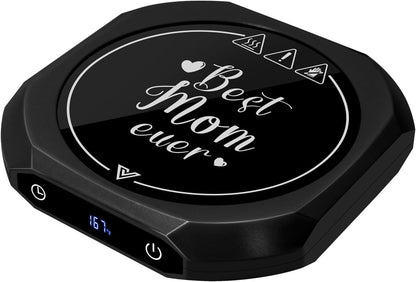 Coffee Mug Warmer with Timer for Desk, Auto Shut Off, Pink | 40W Fast Warmer & 3 Temp; Smart 1-12H Timer & Auto Shut-Off; Compact Pink Hot Plate for Desk; Ideal Gift for Mom & Wife