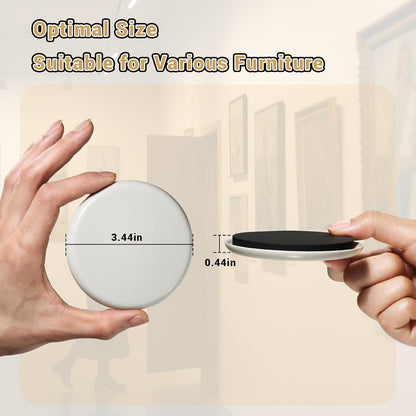 3-1/2" Furniture Sliders for Carpet, 8 Pack Furniture Sliders for Hardwood Floors, Heavy Duty Moving Pads Sliders for Floor Protectors, HOME MASTER HARDWARE