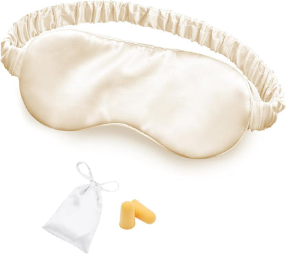 OLESILK 100% Mulberry Silk Sleep Mask for Women - Zero-Pressure Blackout