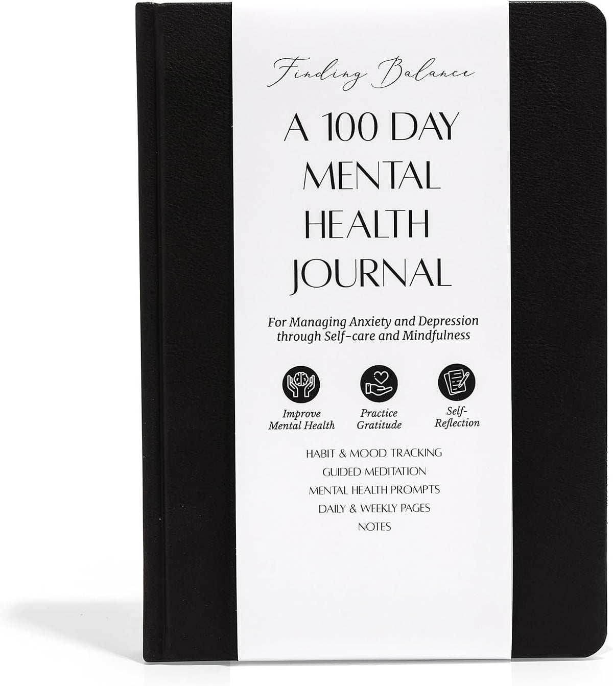 Mental Health Journal - 100-Day Guided Journal with Prompts for Self-Care, Mindfulness, Anxiety & Depression relief - Mood, Wellness & Emotions Trackers