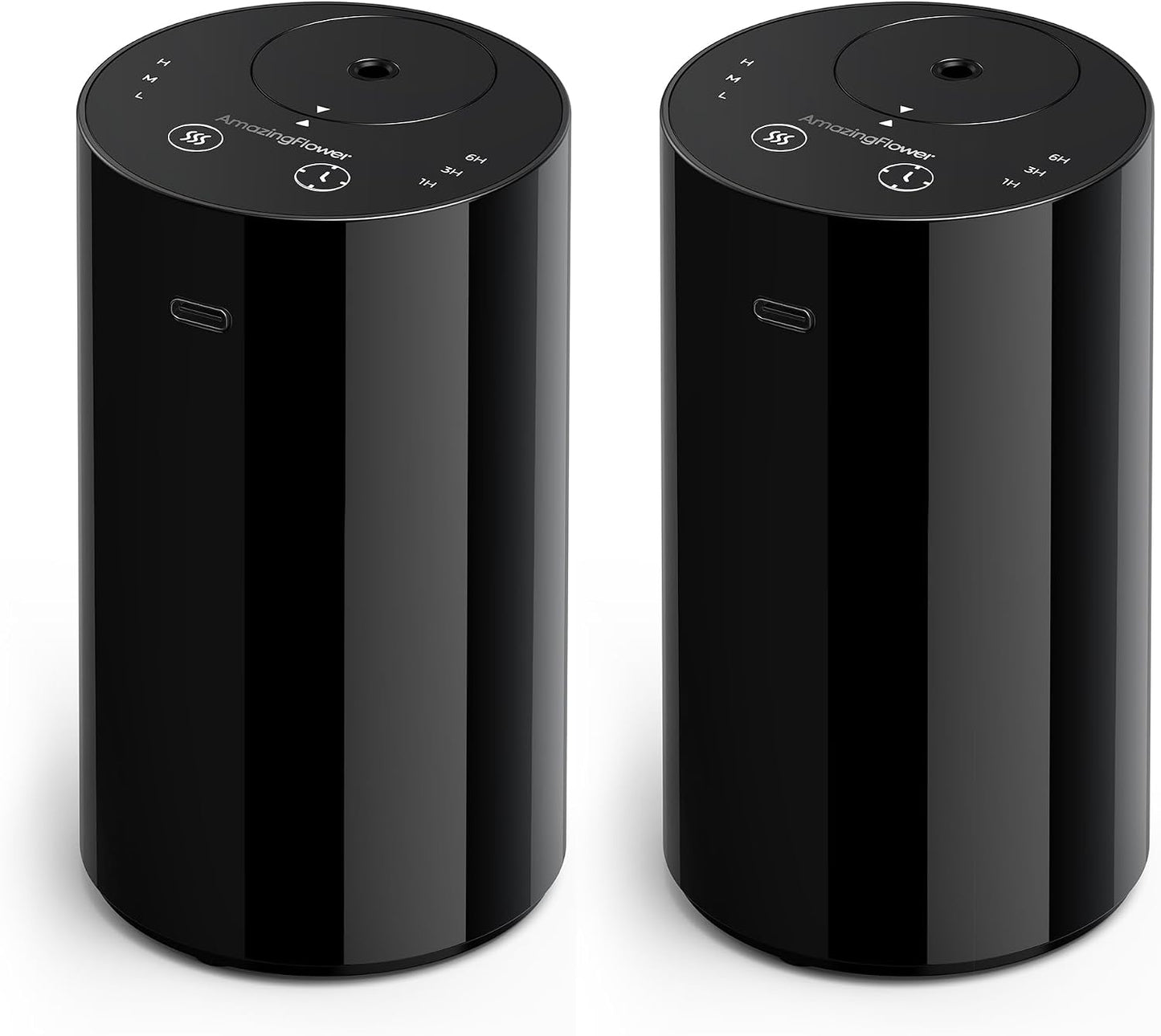 Waterless Essential Oil Diffuser, Portable Aromatherapy Diffuser with 20mL Capacity, Battery Operated Mini Scent Diffuser,3 Mist Levels & Timers, Leak-Free, for Home, Car, Office (Black)