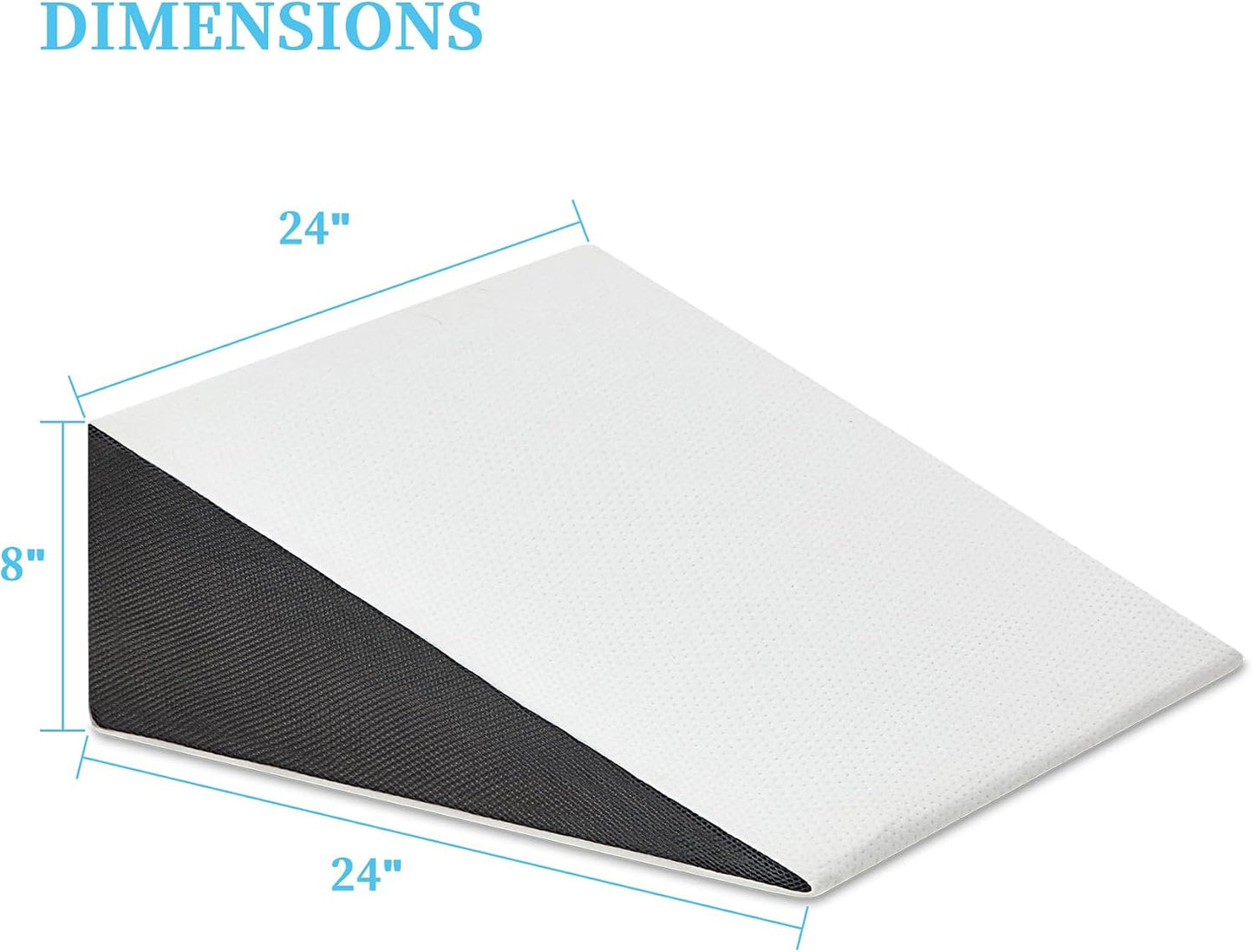 Wedge Pillow for Sleeping, Body Positioner for Side Sleepers | Back and Leg Support, Body Positioning, Pregnancy Support, Ankle Elevation, Memory Foam, Machine Washable Cover