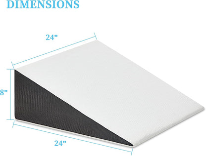 Wedge Pillow for Sleeping, Body Positioner for Side Sleepers | Back and Leg Support, Body Positioning, Pregnancy Support, Ankle Elevation, Memory Foam, Machine Washable Cover