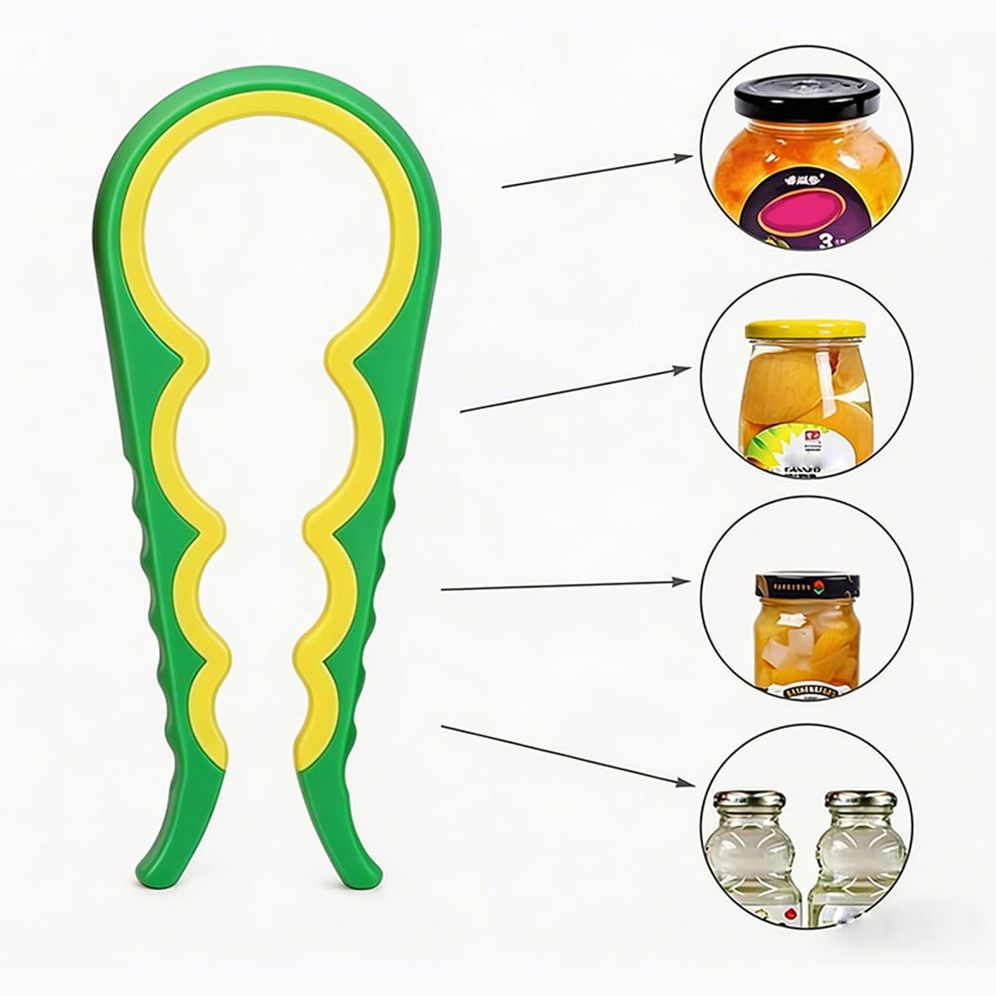 Jar Opener for Seniors with Arthritis,Jar Opener for Weak Hands,5-in-1 Bottle Opener,4-in-1 Can Opener (A-Blue)