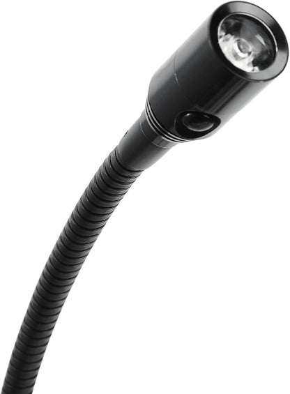 Reading LED Light for Bedside Bedroom Wall Mount Adjustable Gooseneck Black