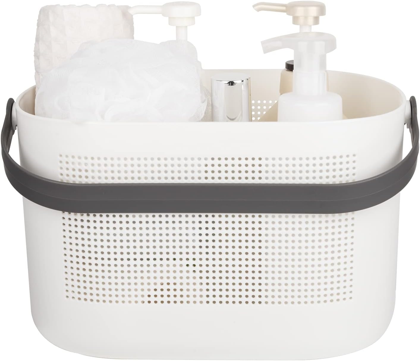 Plastic Portable Shower Caddy Basket, Storage Organizer with Handle, Yellow | Bottom Drain Holes, Keep Dry, Sturdy and Durable, Easy to Carry for Bathroom, Kitchen, Dorm Room, RV, College