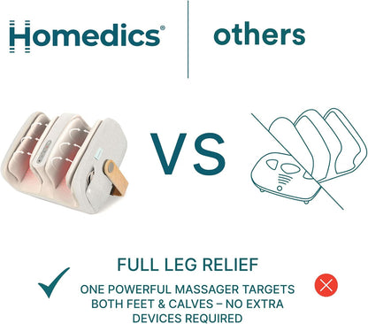 Homedics Luxe Comfort Foot Massager & Calf Massager with Heat