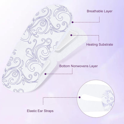 XPCARE 72 Pack Steam Eye Masks for Dry Eyes, Self Heated Steam Warm Eye Mask, Disposable Heated Eye Mask for Dark Circles, Puffy Eyes, Relief Stress Eye Fatigue（Lavender）