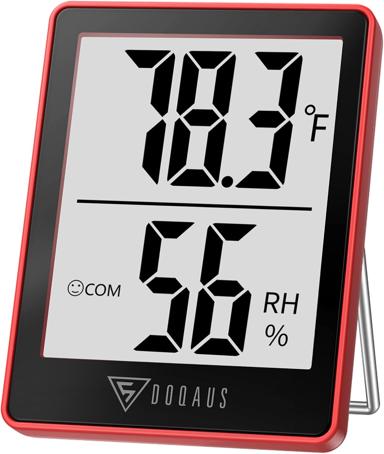 DOQAUS Digital Hygrometer Indoor Thermometer Humidity Meter, Black | Mini Room Thermometer, 5s Fast Refresh, Accurate Temperature and Humidity Monitor for House, Baby Room, Greenhouse, Incubator