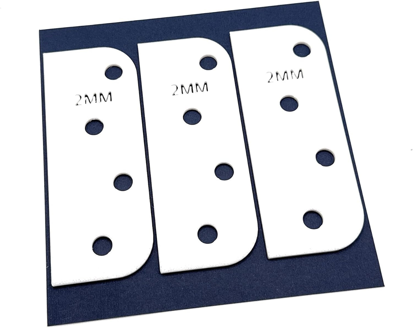 Door Hinge Shims (Set of 3) Hinge Spacer for Interior and Exterior Door Alignment - for 3.5", 4" and 4.5" Standard Hinges (3mm Thick, White, 3.5-inch)