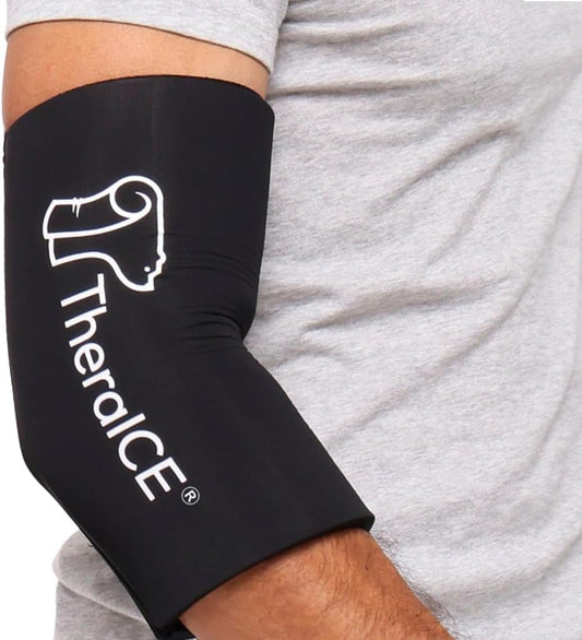 TheraICE Elbow Ice Pack Wrap, Tennis Elbow Compression Sleeve, Women & Men