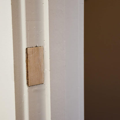 The Hinge Hider Original Door Hinge Filler Plates 3.5 inch Wood (8 Pieces)