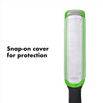 OXO Good Grips Etched Coarse Grater with Handle, Orange | Coarse Kitchen Grater, Sharp Etched Teeth, Non-Slip Handle, Hard Cheese, Vegetables, Chocolate, Easy Grip