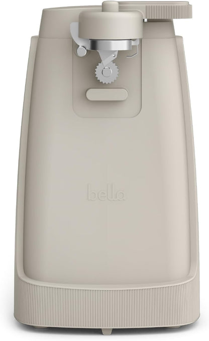 bella Automatic Can Opener, Hands Free, Battery Operated, Cordless, Stainless steel blade to open any Size Can with Magnet to Safely Remove Lid, Seamless Opening Decreases Sharp Edges, Slate