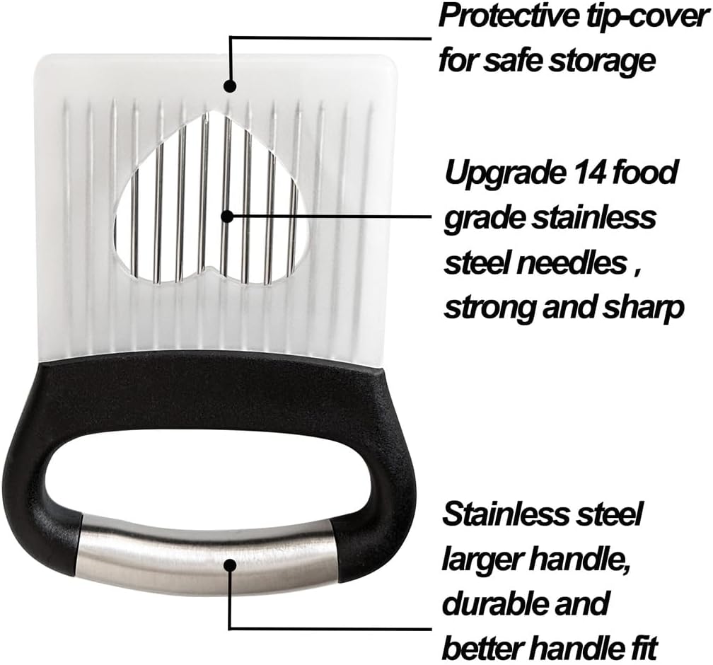 Large Onion Holder for Slicing with Protective Cover | 14 PCS Stainless Steel Prongs, Ergonomic Widened Large Handle, Food Slicing Guide, For Potato, Tomato, Vegetable, Fruit, Meat