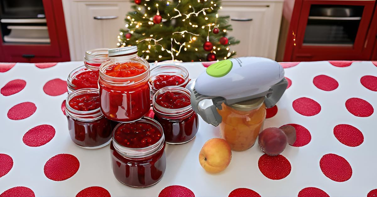 Automatic Electric Jar Opener for Seniors Arthritis, Weak Hands, One Touch | One Touch, Auto-Grip, Compact and lightweight, Ready to usefits, Almost all glass lid sizes