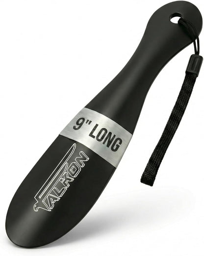 FALKON 9" Metal Shoe Horn – Heavy-Duty Stainless Steel Shoehorn for Men & Women, Compact Travel Shoe Helper