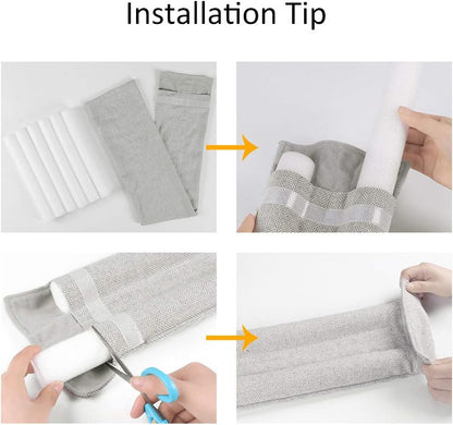 36 Inch Under Door Stopper, Door Noise Blocker | Double Sided Door Stopper, Machine-Washable