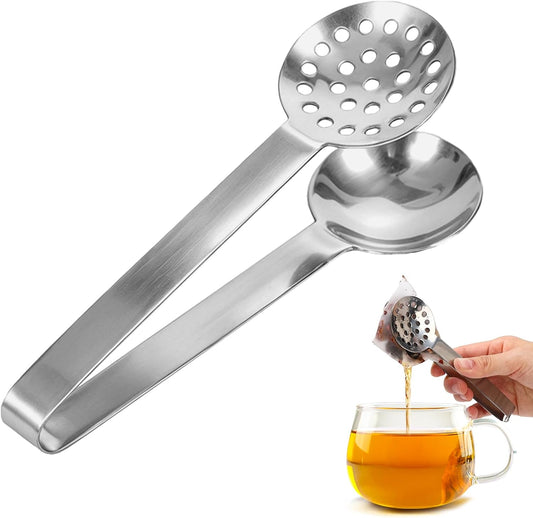 Stainless Steel Tea Bag Squeezer Tongs for Tea, Lemon and Sugar Cubes