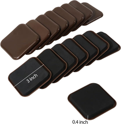 Furniture Sliders, 8pcs 4.7 inch Square Sliders for Furniture on Carpet, Heavy Duty Furniture Movers Sliders - Protect The Surface of Carpet, Easily Move Any Items!