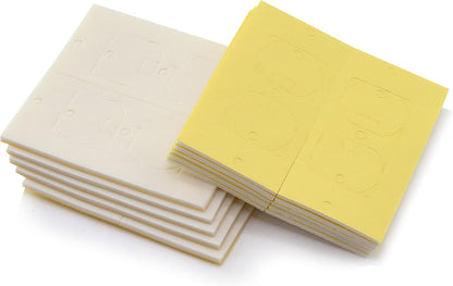 Double Gang Self-Adhesive Wall Plate Insulation Gasket 10 Pack — 2-Gang Peel-and-Stick Outlet Sealer & Foam Draft Stopper for Double Switches, Decora, GFCI — Weatherproof Polyethylene