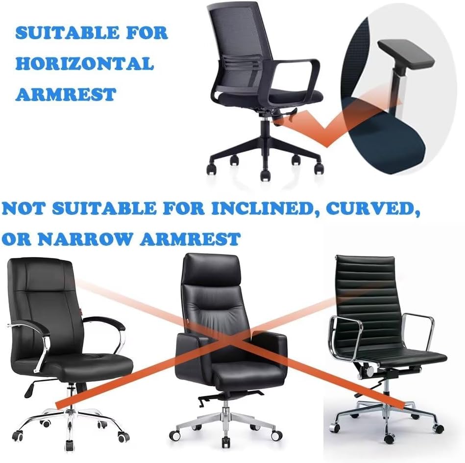 Upgrade Ergonomic Arm Rest Mouse Pads Dual Purpose for Desk and Chairs, Adjustable Armrest Wrist Support Attachment, Gaming Covers for Elbows and Forearms Pressure Relief Office Computer Desk Extender