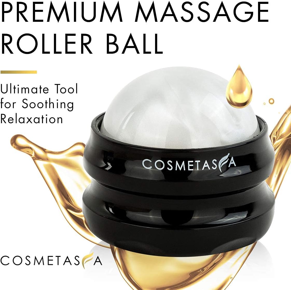 Cosmetasa Massage Roller Ball- Soothes Back, Shoulder, and Foot. Self, Relaxing, Massage Therapy Tool for Sore, Tired Muscles