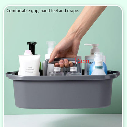 Haundry Large Cleaning Caddy with Handle, Cleaning Tool Storage Basket Organizer, Sturdy Pail Bucket Organizer, Household Bucket for Cleaning Supplies - Clear