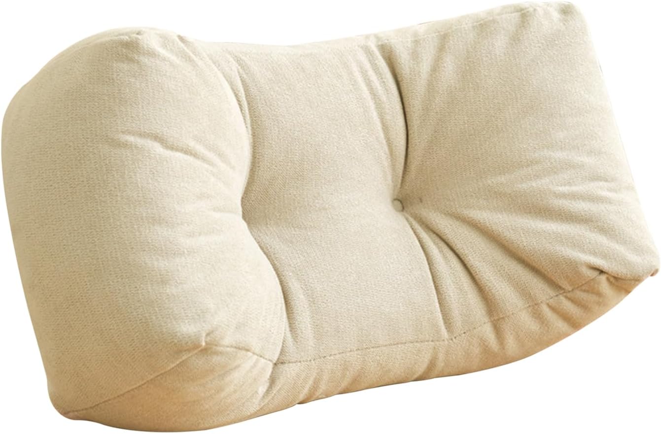 Back Pillow for Chair, Lumbar Support Pillow for Office Chair Lower Back Pain Relief Soft Cushion Car Bed Couch Sitting High Elasticity (Yellow, 35cm*16cm*20cm)