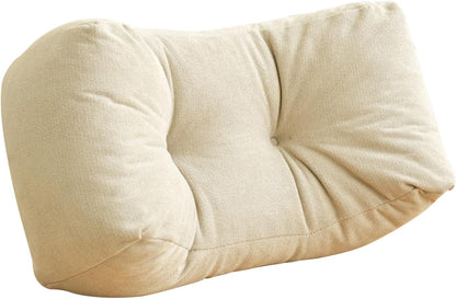 Back Pillow for Chair, Lumbar Support Pillow for Office Chair Lower Back Pain Relief Soft Cushion Car Bed Couch Sitting High Elasticity (Yellow, 35cm*16cm*20cm)