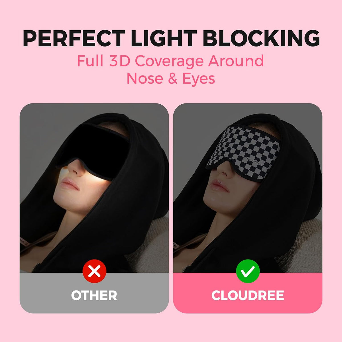 Sleep Mask for Side Sleepers, 3D Eye Mask for Eyelash Extensions