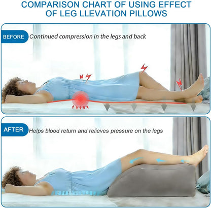 Leg Elevation Pillows for After Surgery, Inflatable Leg Elevation Wedge Pillow for Sleeping, Portable Leg Wedge Pillow for Swelling, Leg Pillow for Knee Surgery Recovery
