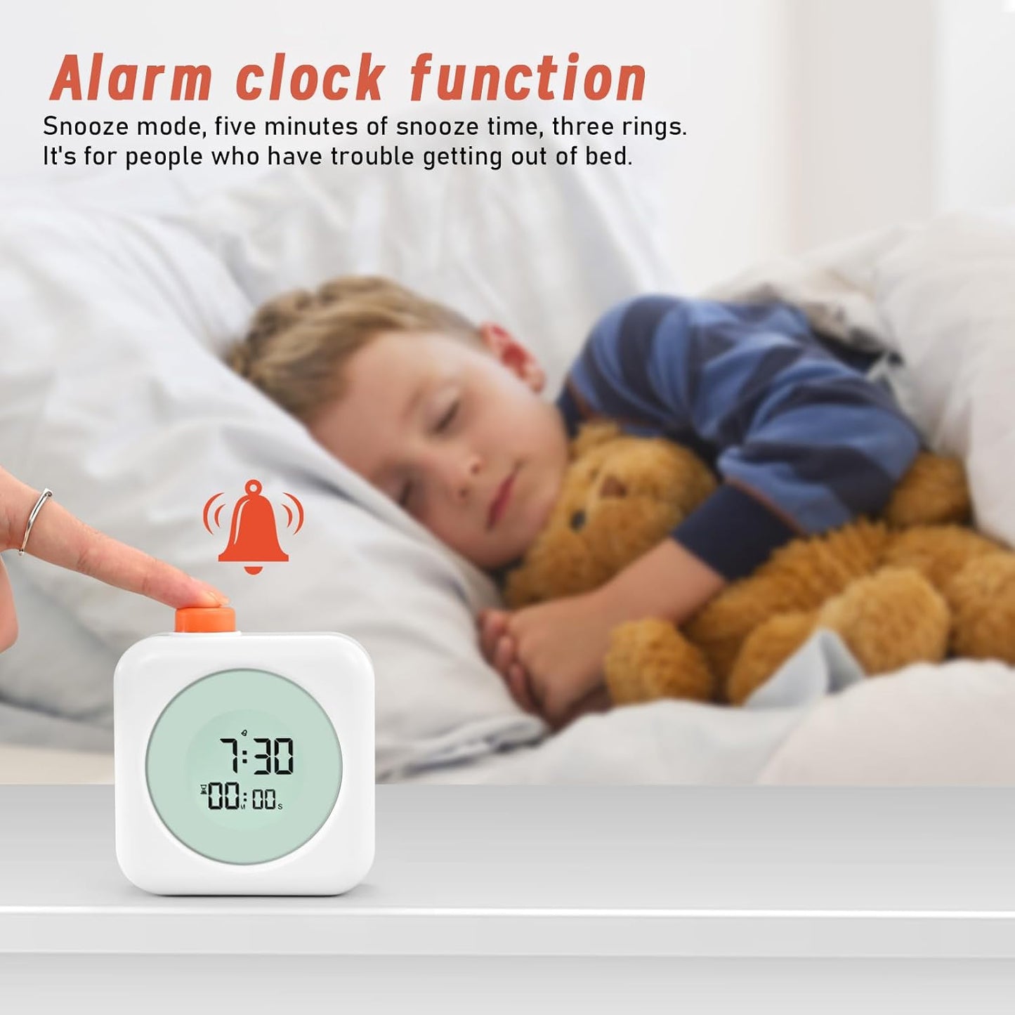 EooCoo School Supplies for Kids Visual Timer for ADHD & Autism, Digital Countdown Timer with Smiley Face-Style Visual Time Progress, Easy Time Management Tool, Classroom Learning & Home Daily Routines